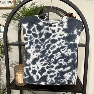 Hudson Jeans Women's Monochrome Tie-Dye Muscle Tee size 8/10